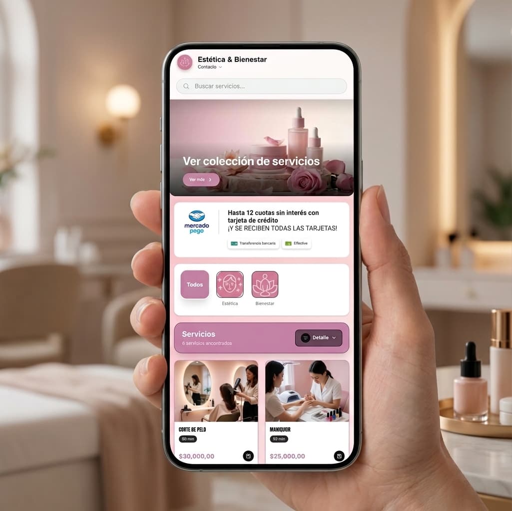 Agenda de servicios de estética